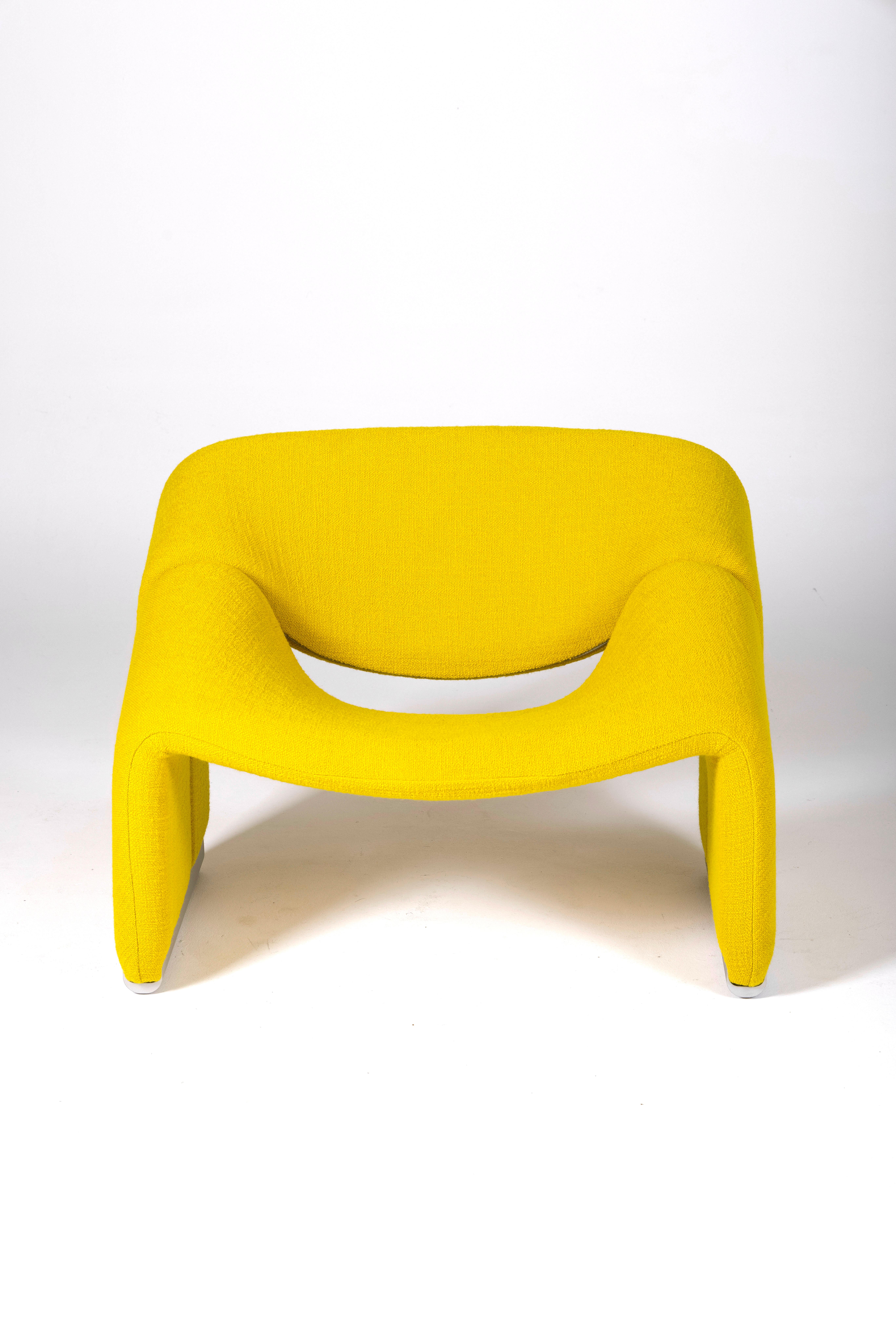 Yellow Groovy Armchair By Pierre Paulin, 1960s In Excellent Condition In PARIS, FR