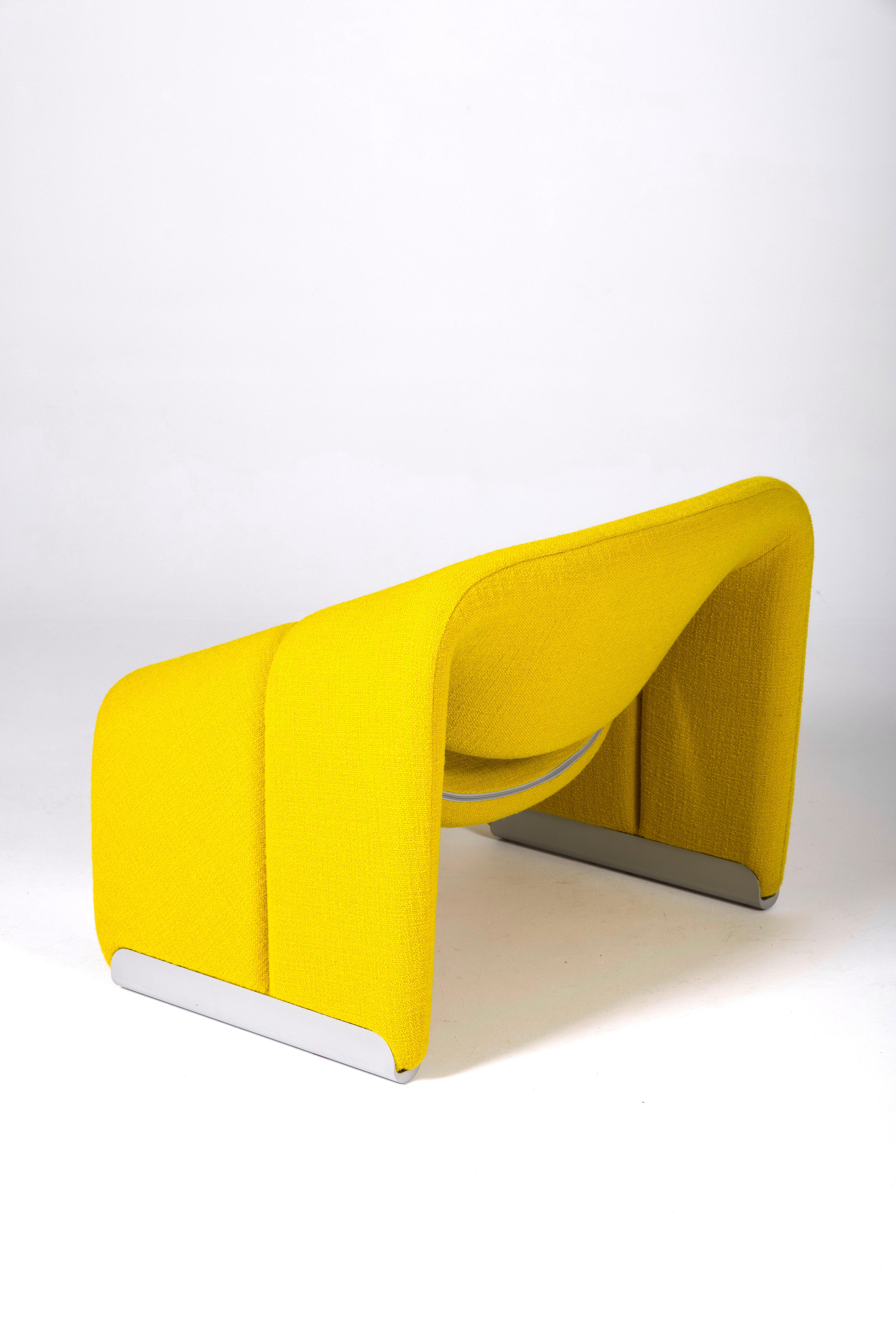 Fabric Yellow Groovy Armchair By Pierre Paulin, 1960s