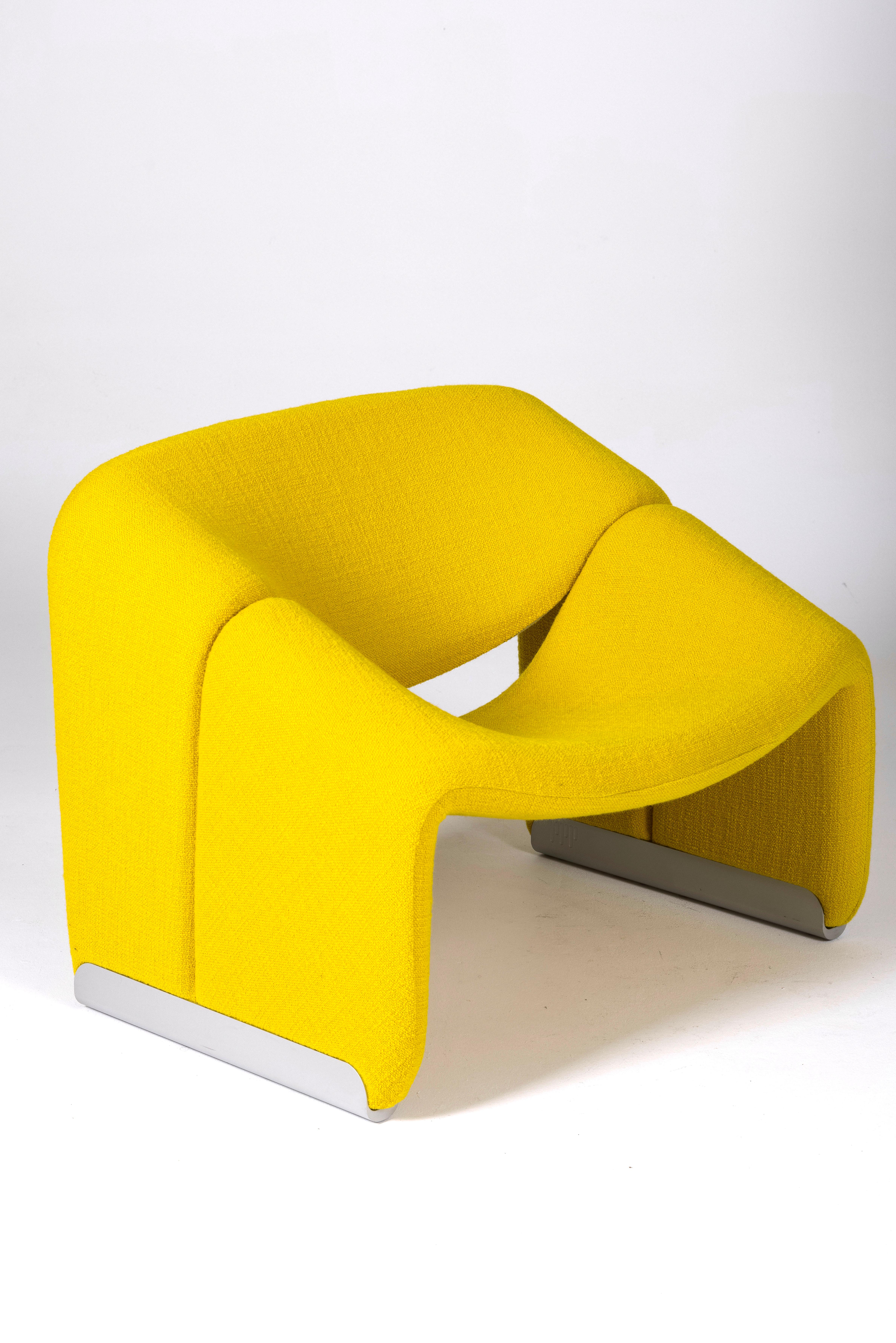 Yellow Groovy Armchair By Pierre Paulin, 1960s 4