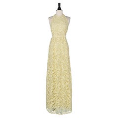 Used Yellow guipure lace evening dress Valentino ( without brand tag)