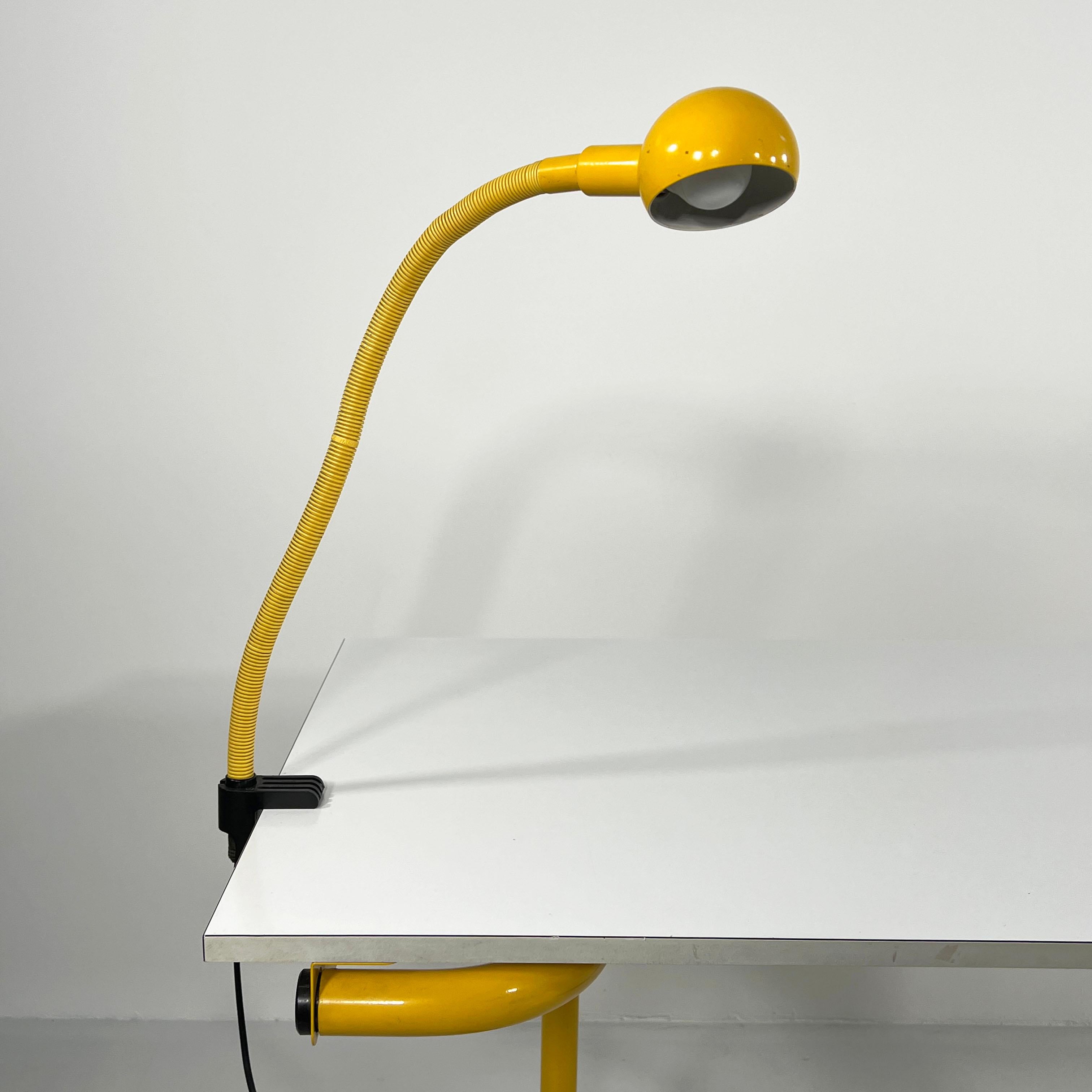 Italian Yellow Hebi Desk Lamp by Isao Hosoe for Valenti, 1970s