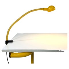 Lampe de bureau Hebi jaune par Isao Hosoe pour Valenti, 1970