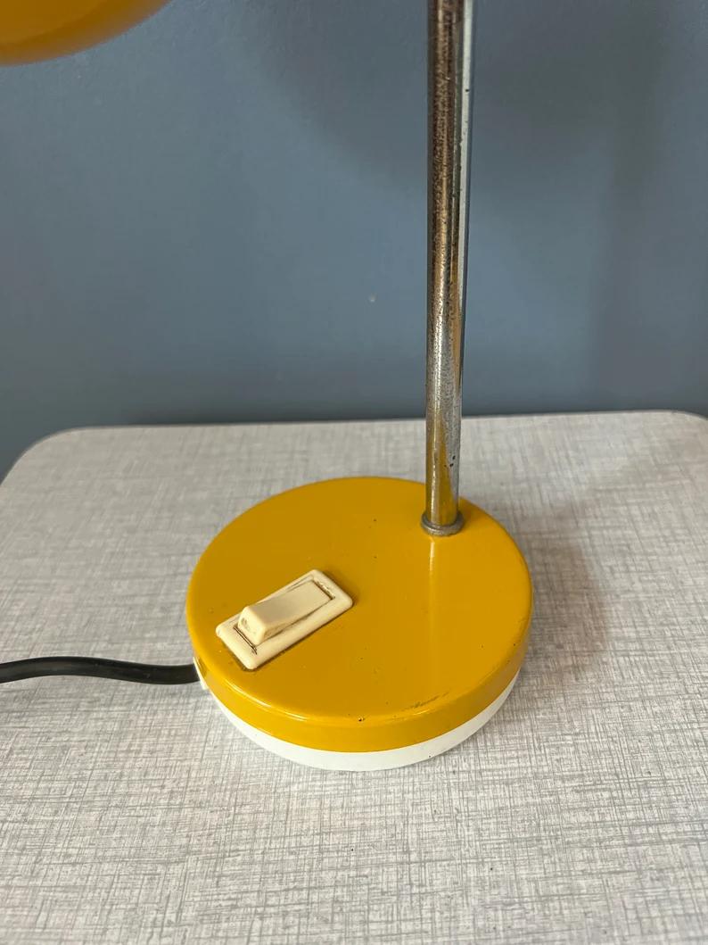 Yellow Herda Space Age Eyeball Table Lamp, 1970s For Sale 4