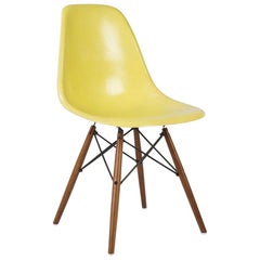 Yellow Herman Miller Eames DSW Dining Side Shell Chair