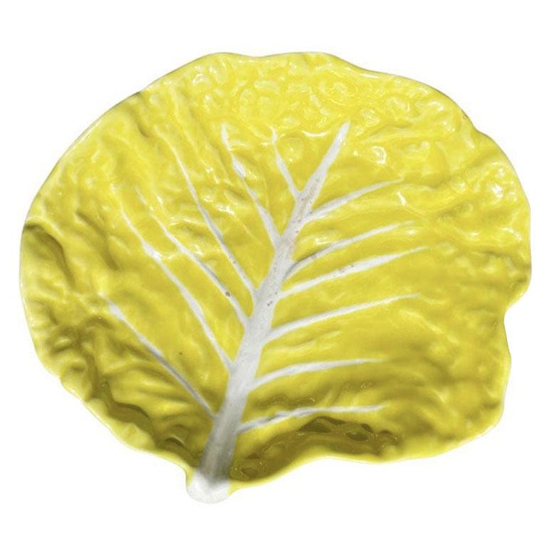 Plato Auxiliar de Cerámica Amarillo Hollywood Regency - Secla Portugal Portugués en venta