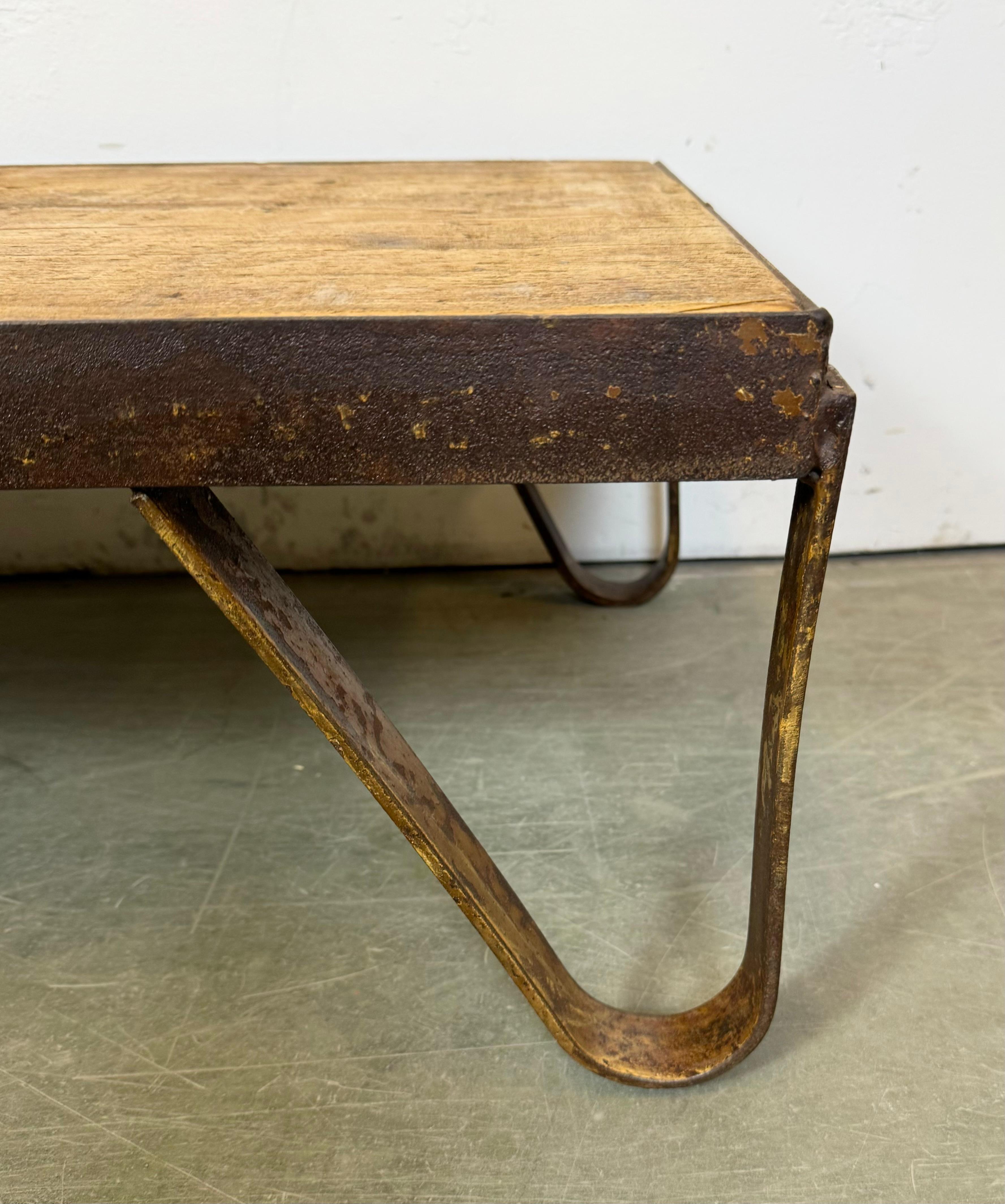 Yellow Industrial Coffee Table Cart, 1960s For Sale 12