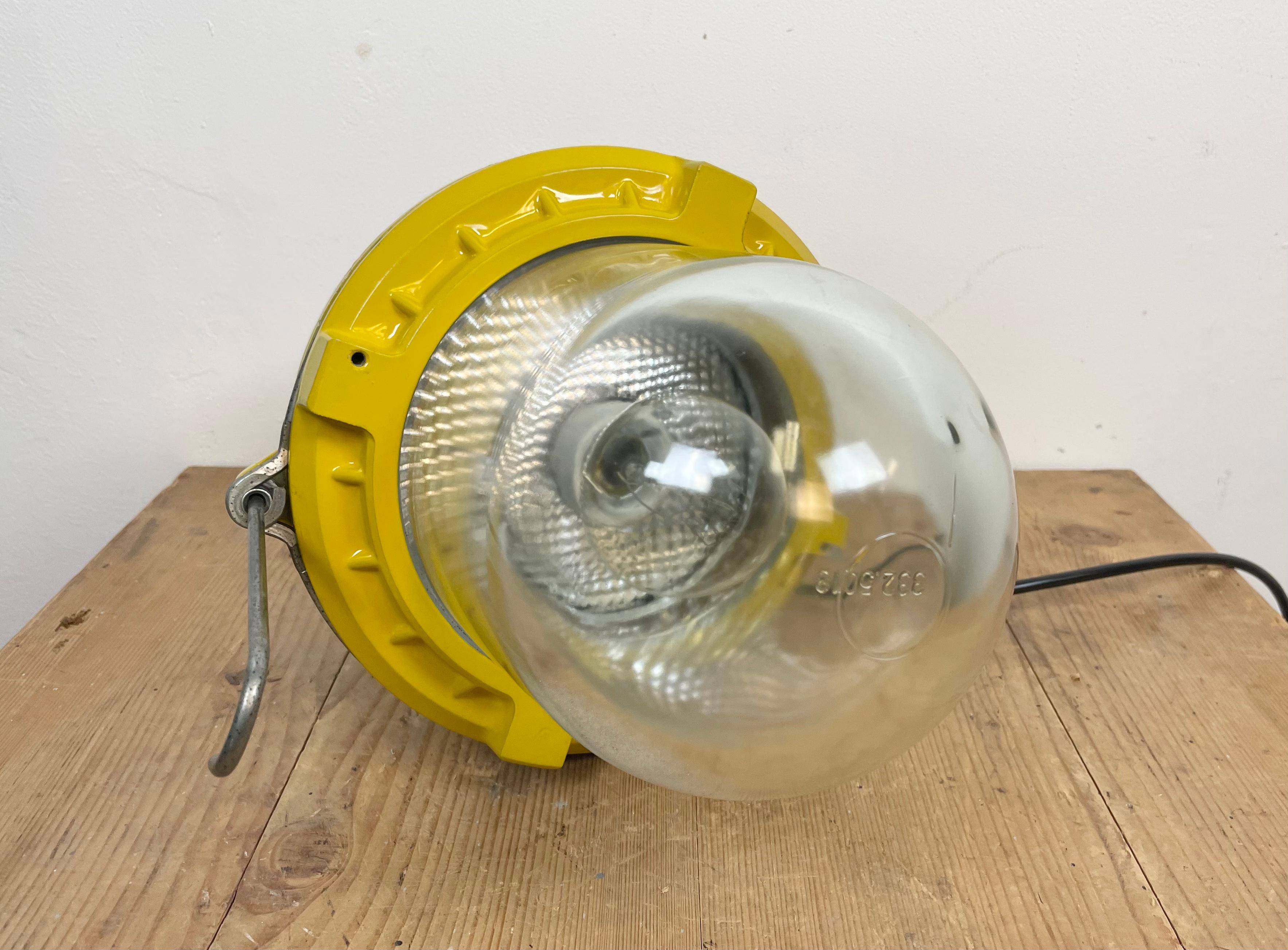 Yellow Industrial Explosion Proof Lamp from Elektrosvit, 1990s 8