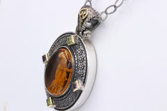 Cameo di Venere e Cupido Dea Ciondolo in vetro di Murano vintage italiano