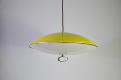 Yellow Italian Pendant Lamp, 1950s