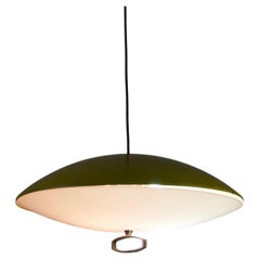 Yellow Italian Pendant Lamp, 1950s