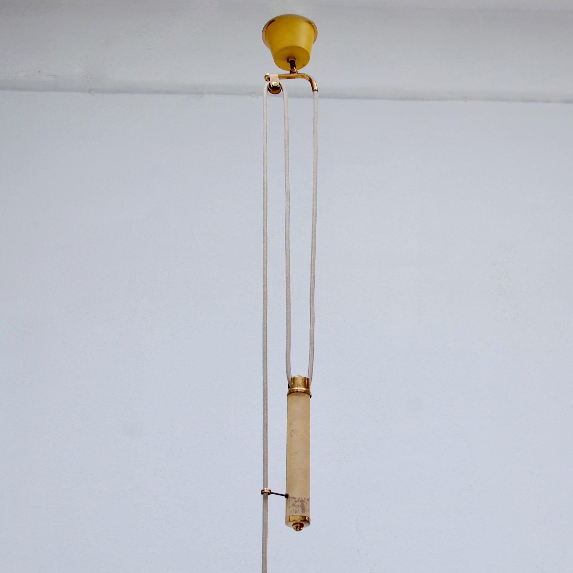 Yellow Italian Pulley Pendant In Good Condition In Los Angeles, CA