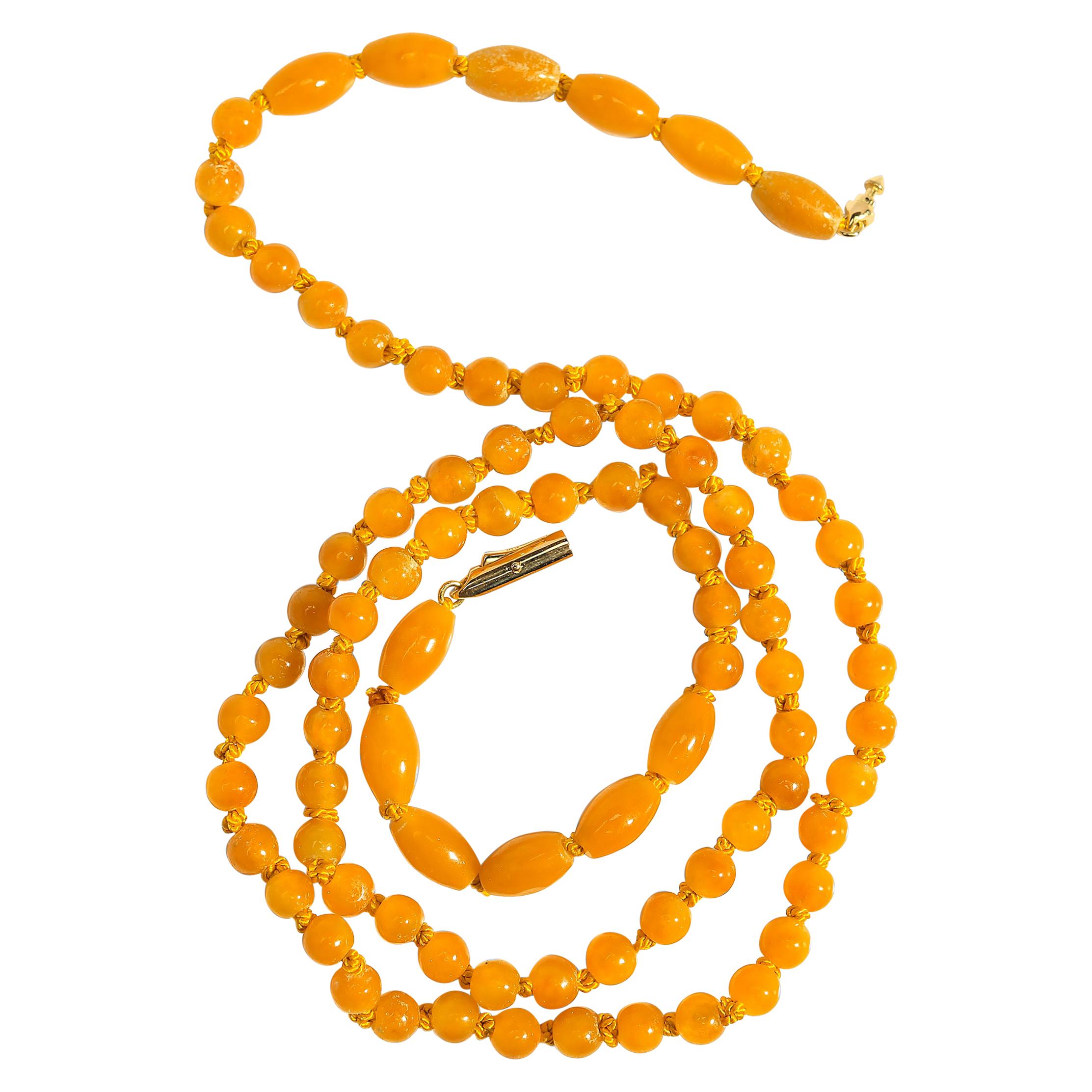 yellow jade necklace