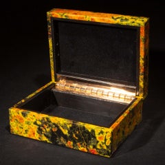 Yellow Jasper Hinged Box, 4.25"