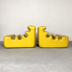 Yellow Karelia Lounge Chairs by Liisi Beckmann for Zanotta, 1970s