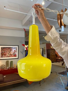 Yellow 'Kreta' Pendant Lamp by Jacob Eiler Bang for Fog & Mørup