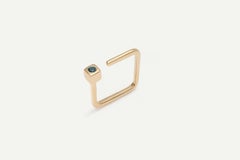 Yellow Kub Ring in 14K Yellow Gold and Sapphire by SAKRA
