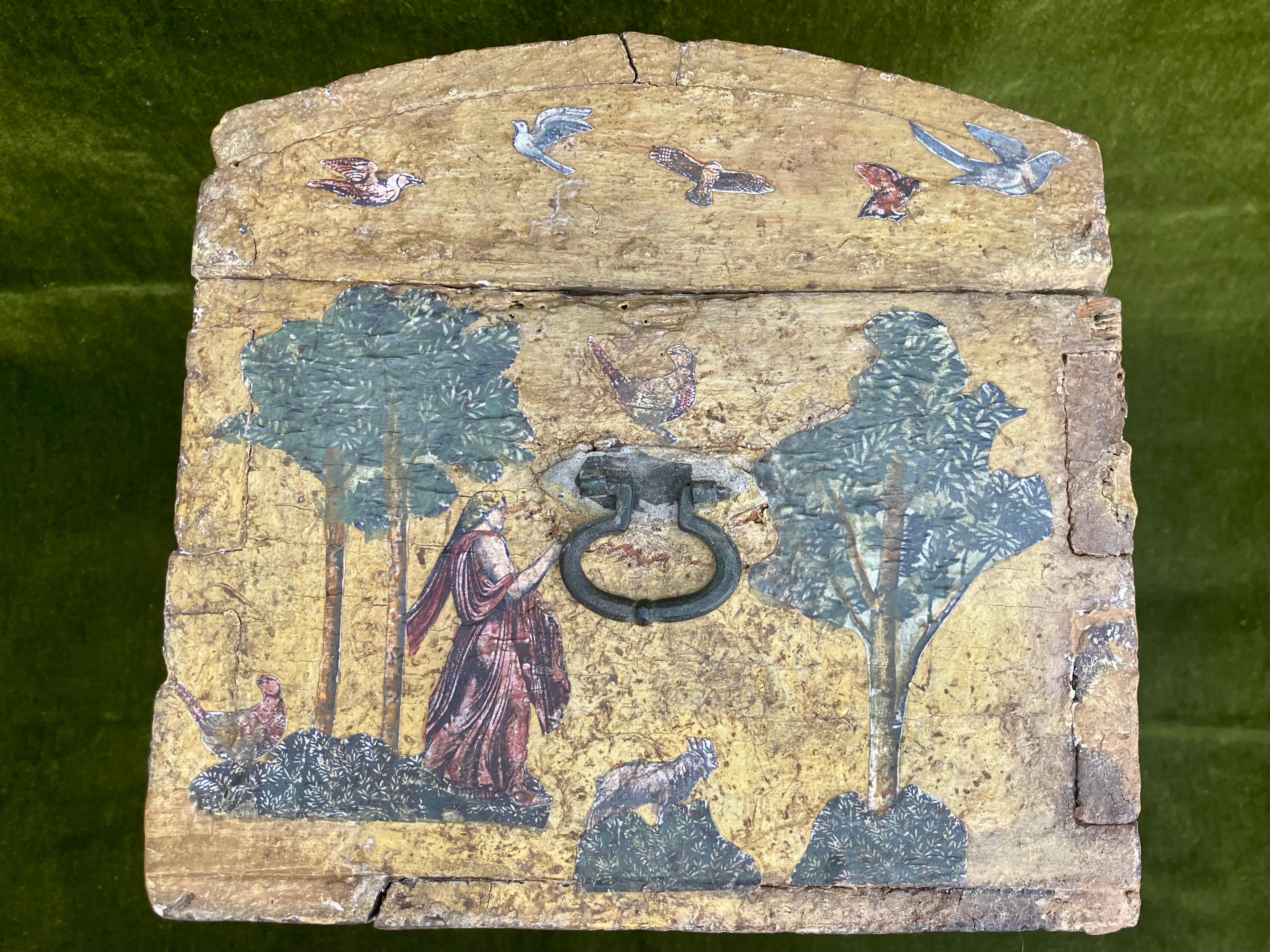 Baroque Yellow Lacca Povera Box For Sale