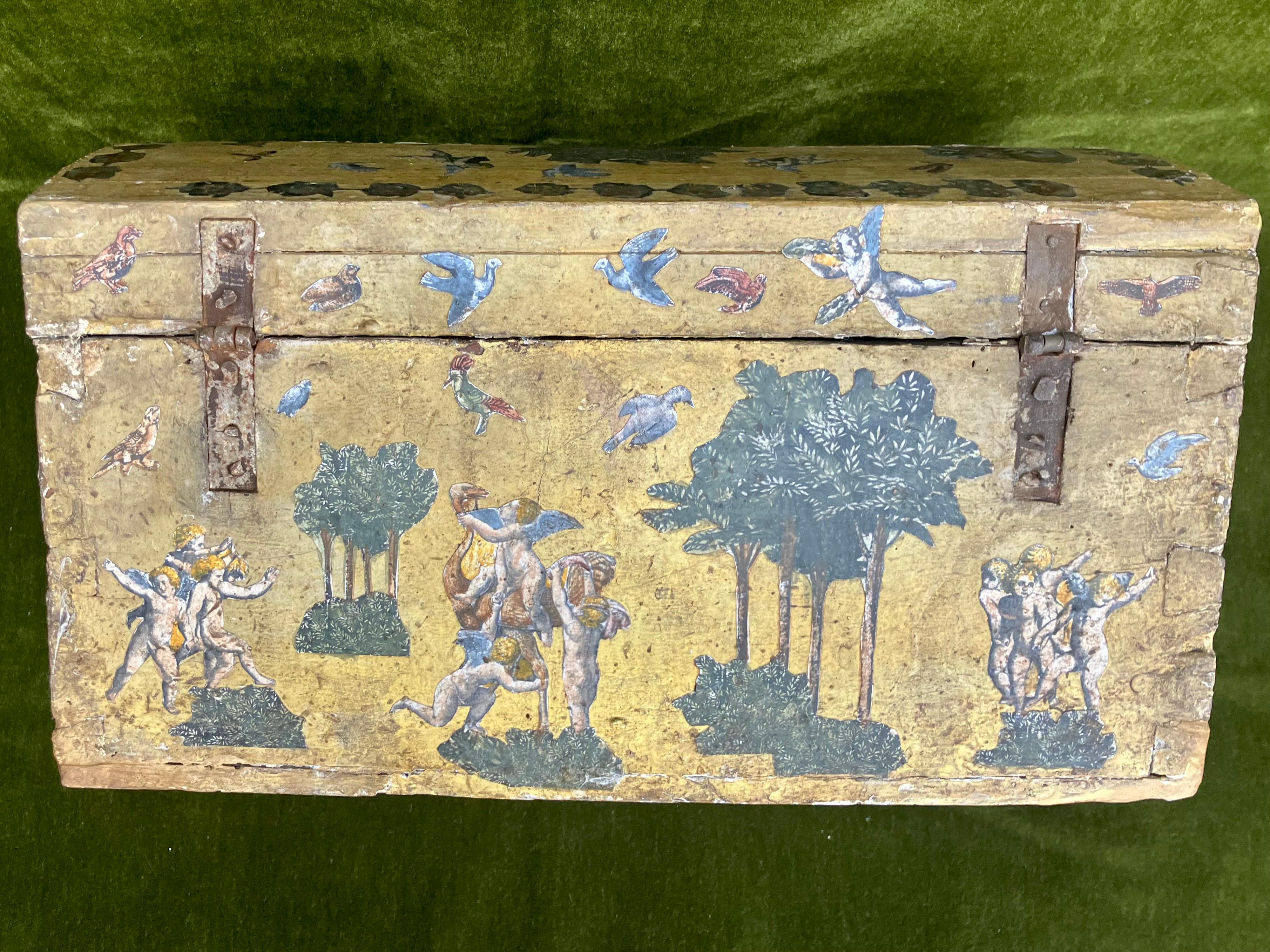 Yellow Lacca Povera Box For Sale 4