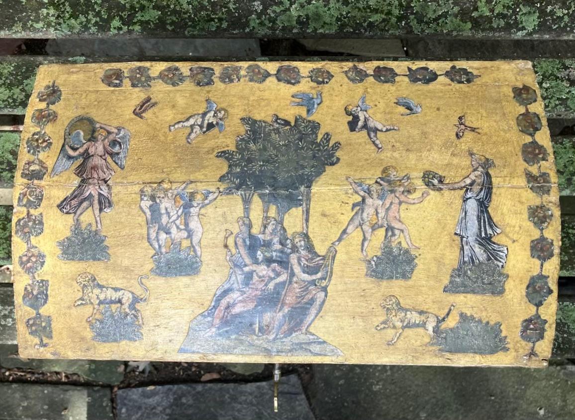 Boîte à ange Lacca Povera jaune en vente 6