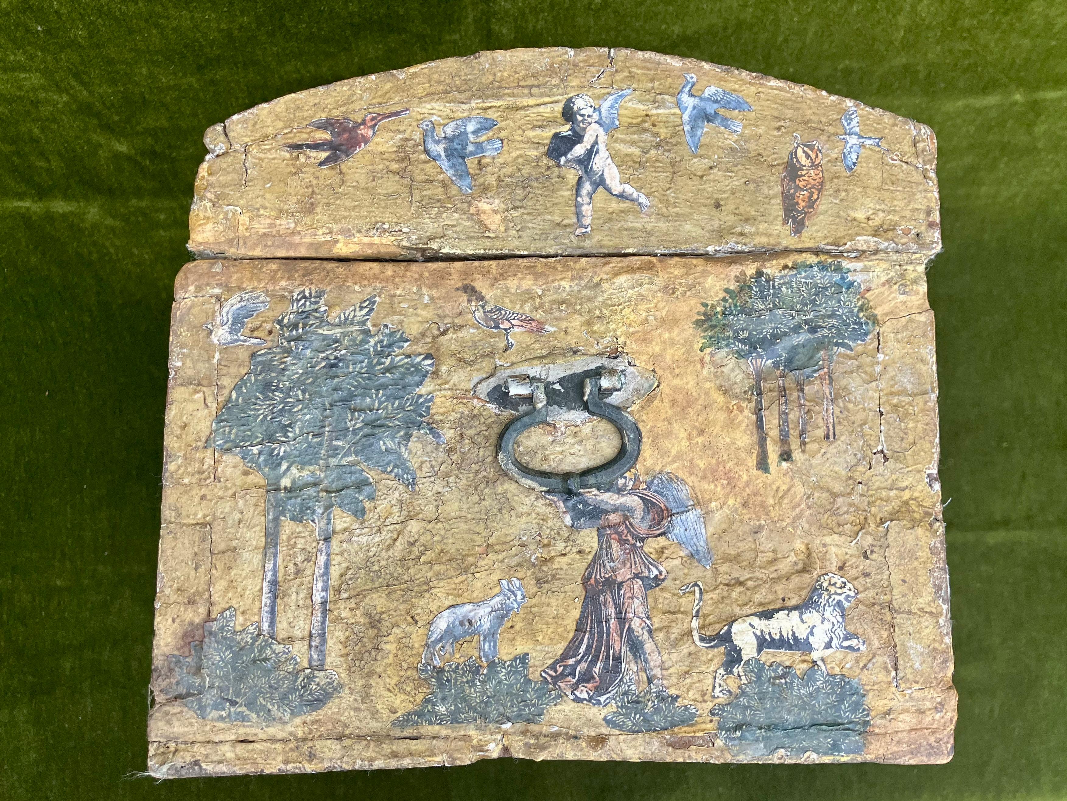 Lacquered Yellow Lacca Povera Box For Sale