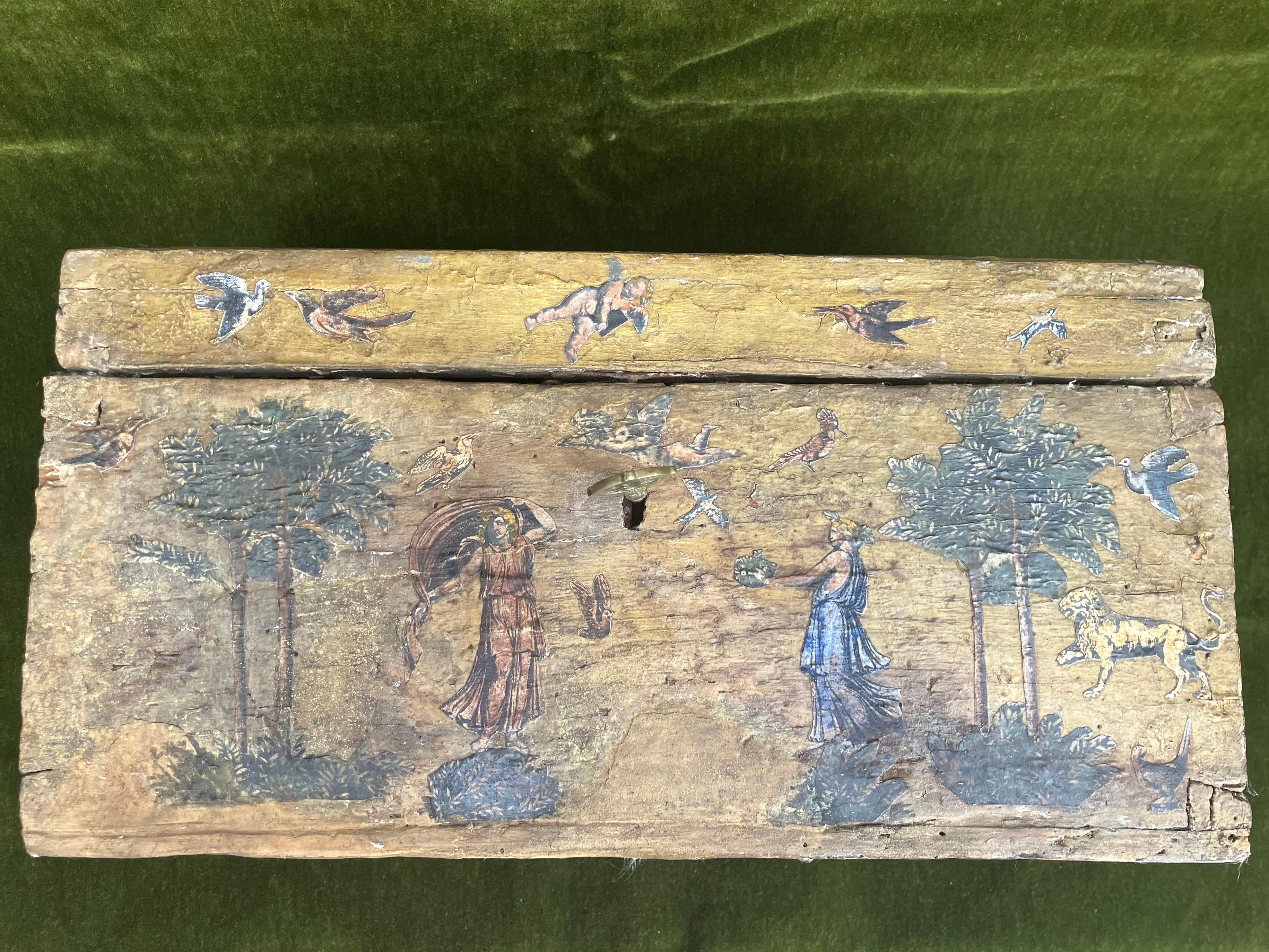 Italian Yellow Lacca Povera Box For Sale