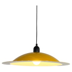 Lampe à suspension Lampiatta jaune par De Pas, D'Urbino & Lomazzi pour Stilnovo, 1970