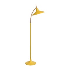 Mid-Century Yellow Floor Lamp by Richard Barr and Harold Weiss for Laurel