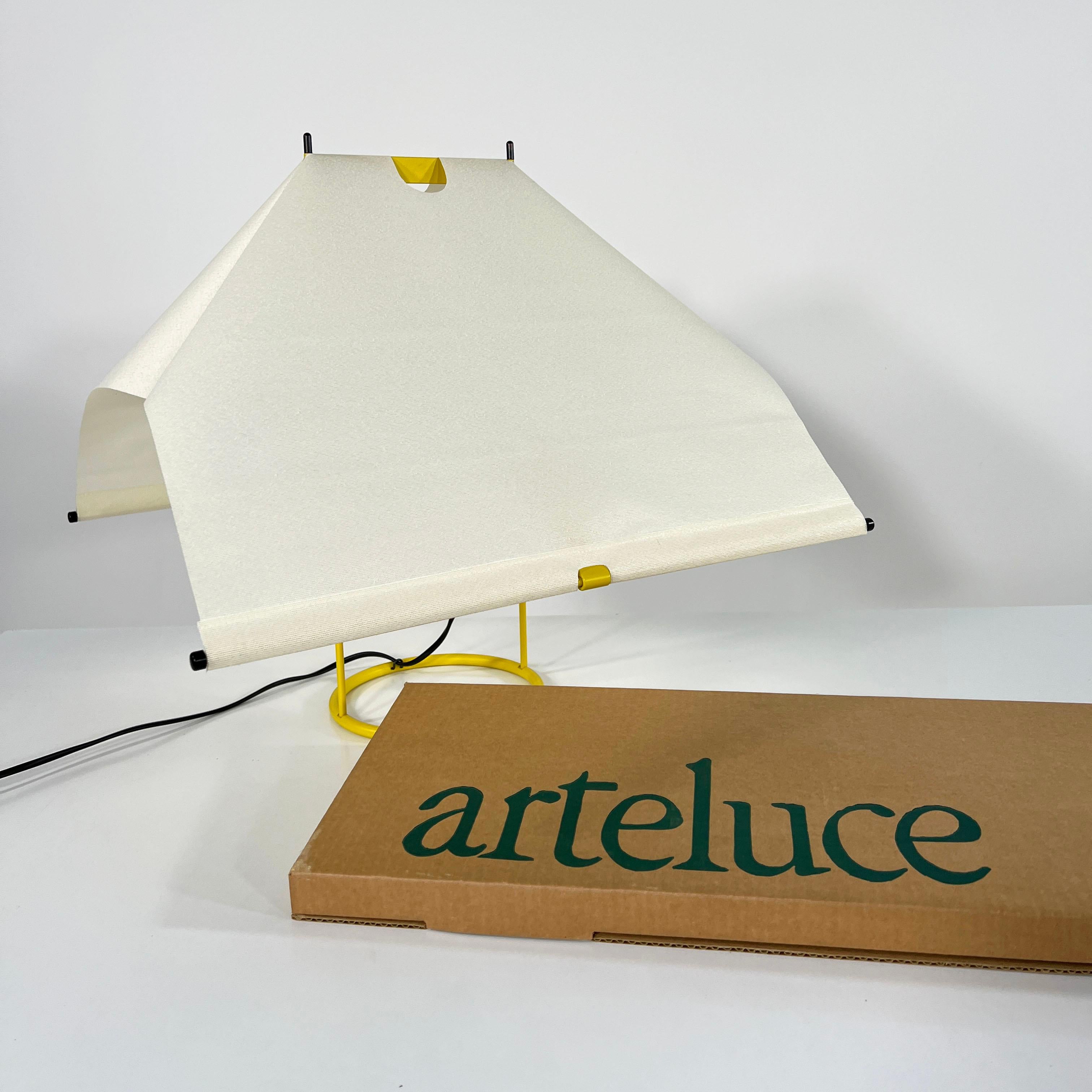 Yellow Le Falene Table Lamp by Piero De Martini for Arteluce, 1980s 5