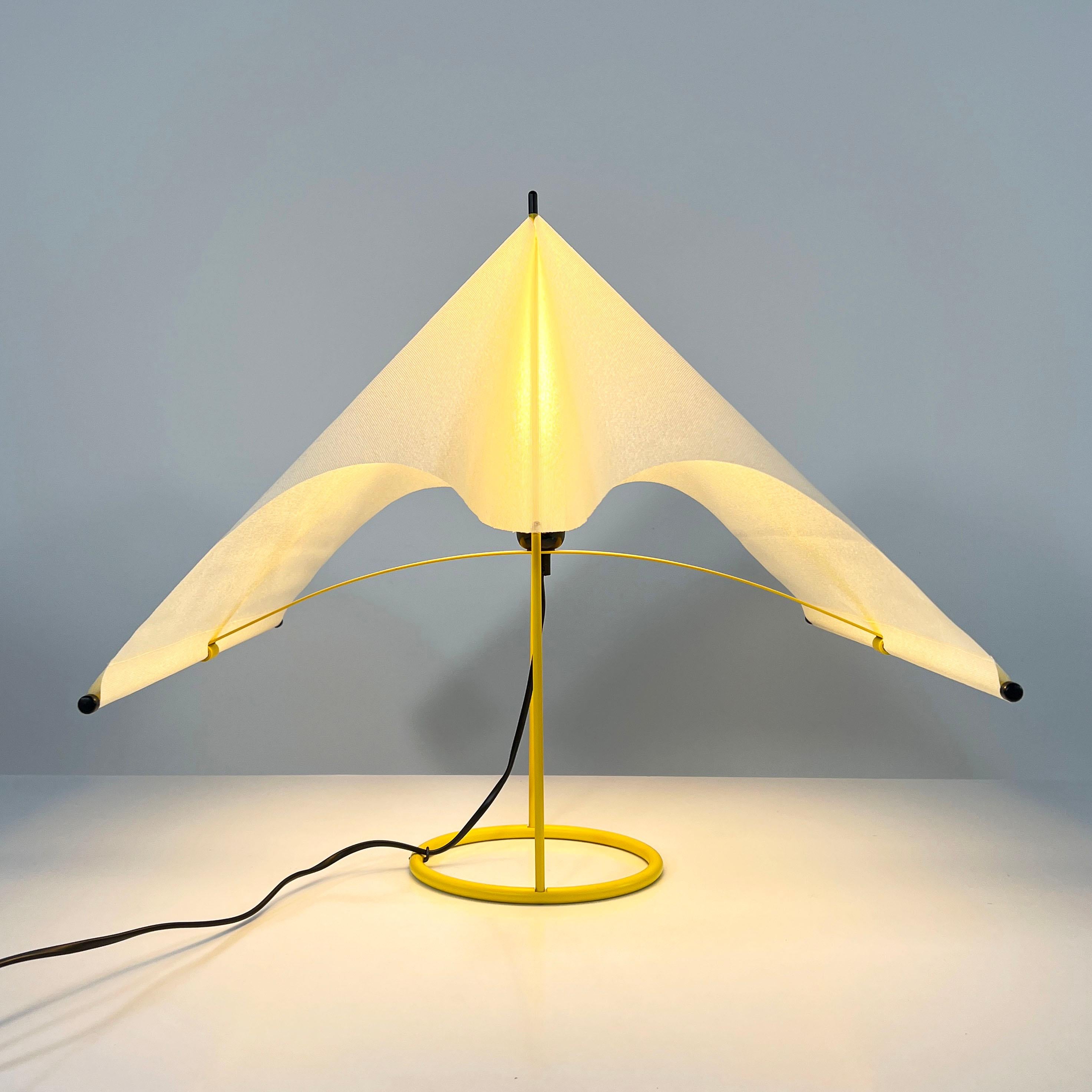 Yellow Le Falene Table Lamp by Piero De Martini for Arteluce, 1980s In Excellent Condition In Ixelles, Bruxelles