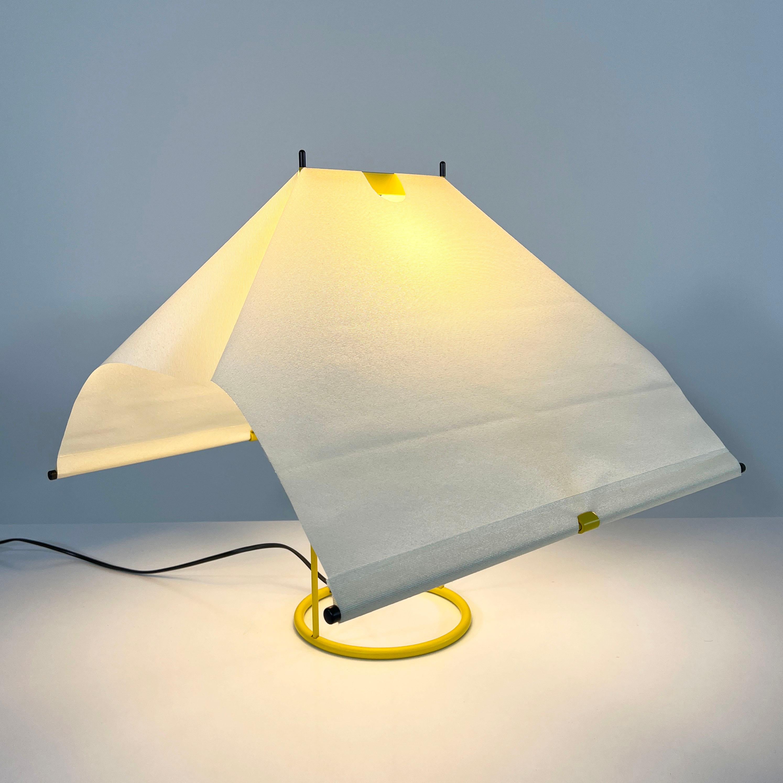 Late 20th Century Yellow Le Falene Table Lamp by Piero De Martini for Arteluce, 1980s