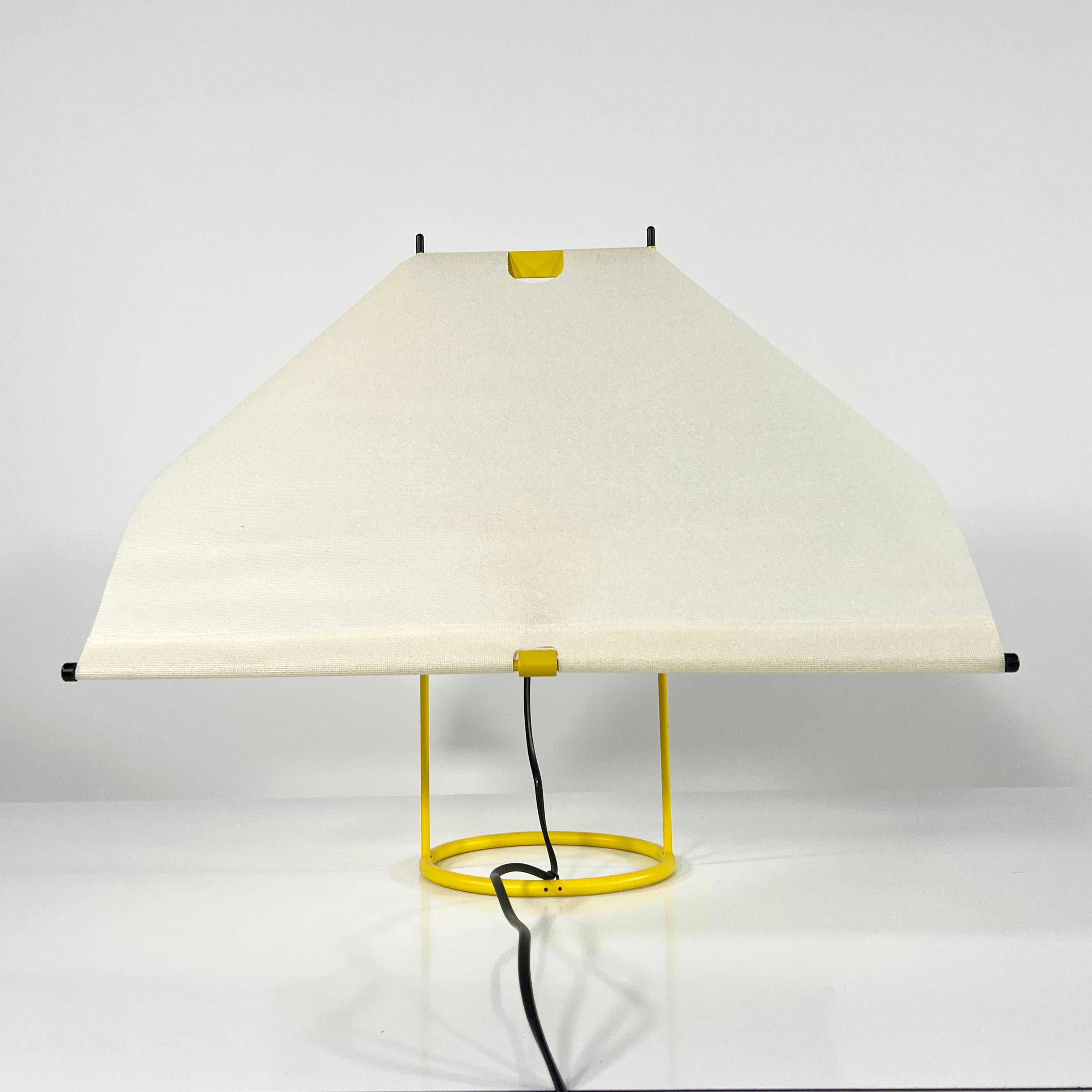 Metal Yellow Le Falene Table Lamp by Piero De Martini for Arteluce, 1980s
