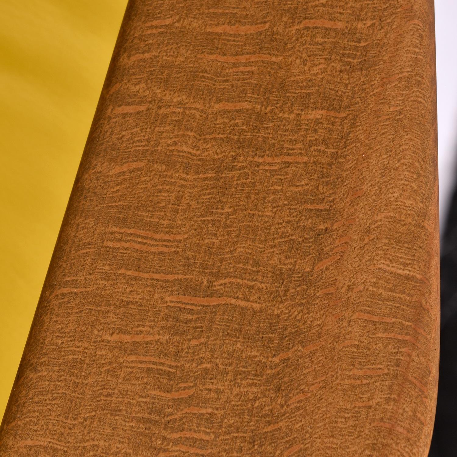 Yellow Leather Lawrence Peabody for Selig Danish Modern Danish Lounge Chairs For Sale 8