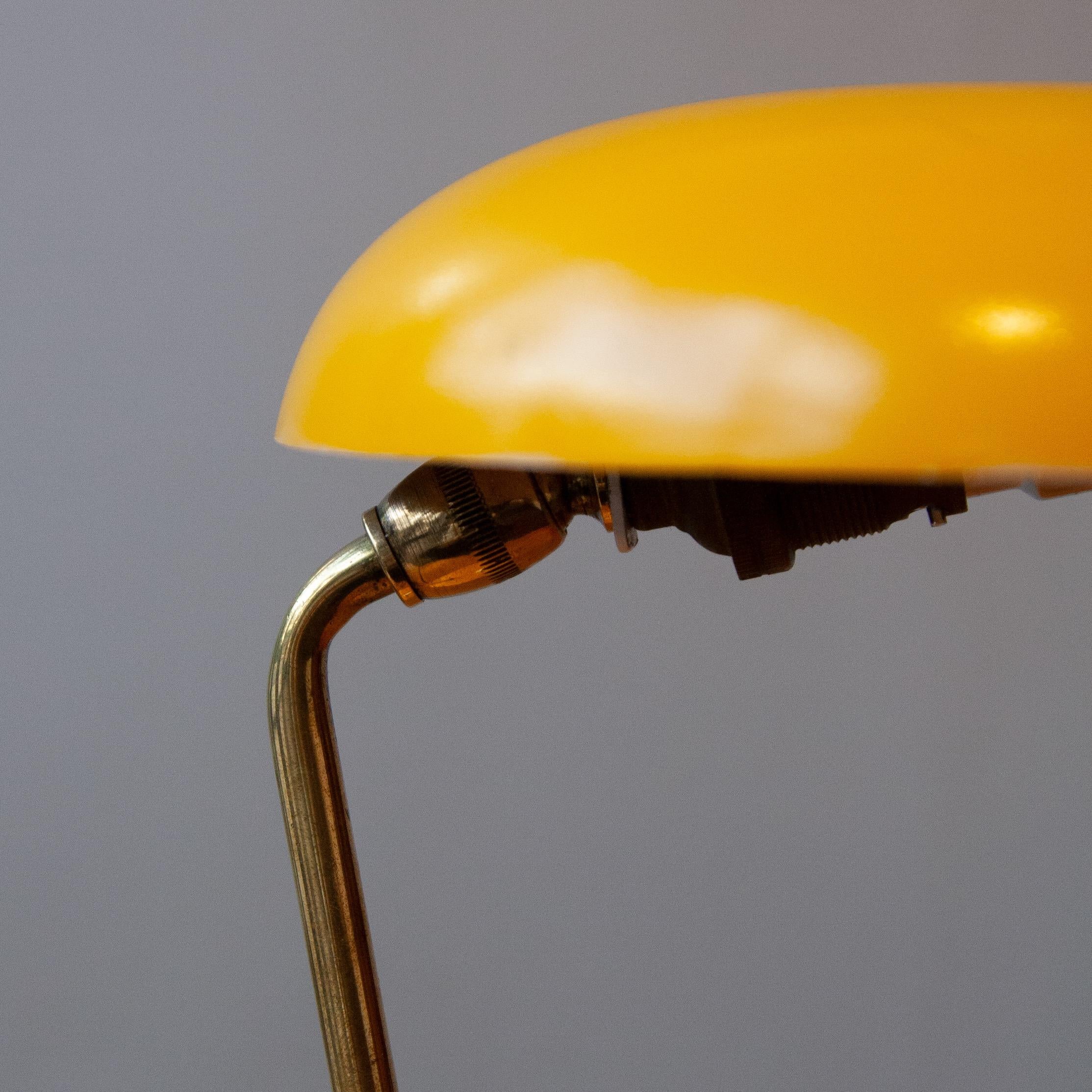 French Yellow Library Lamp, France, 1940s.