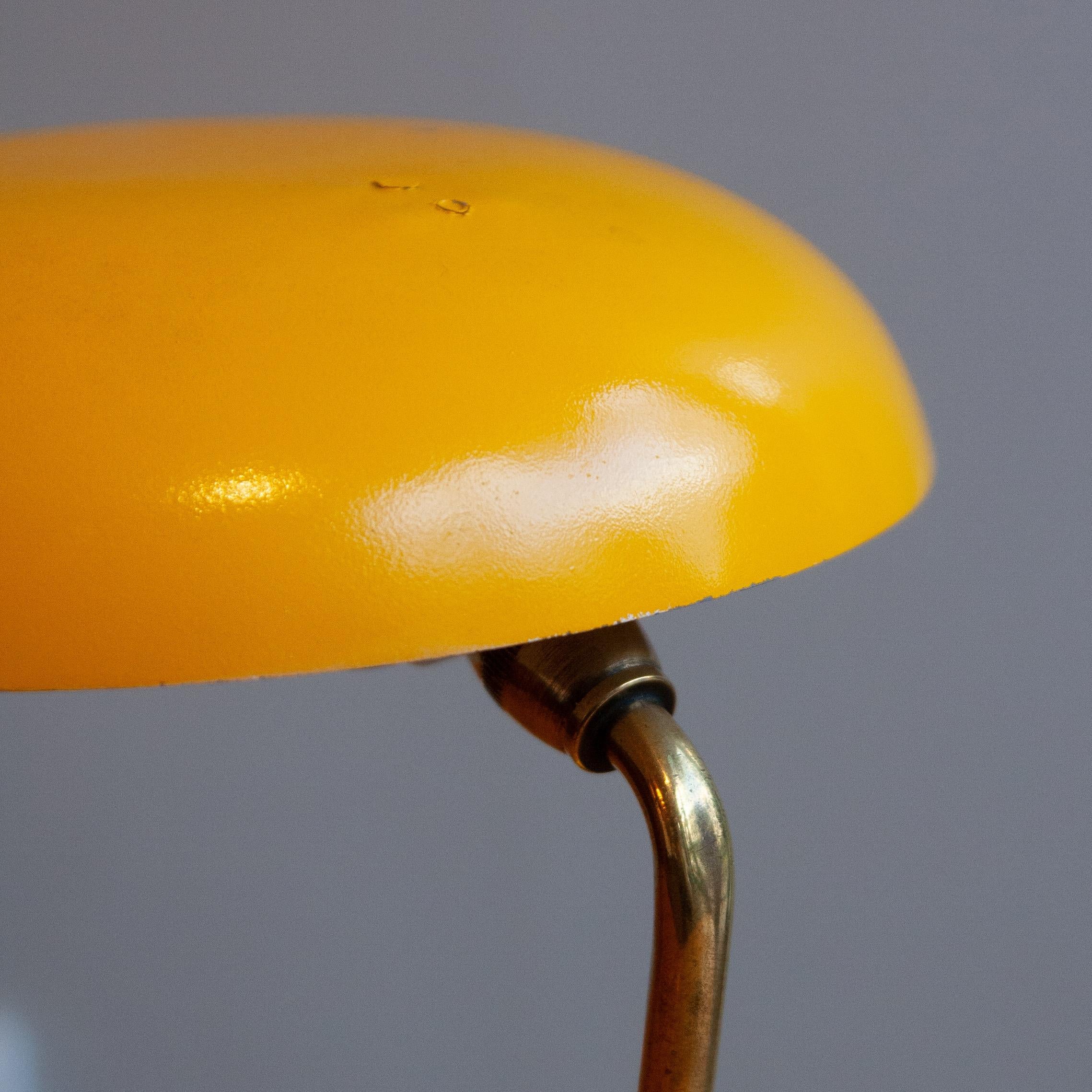 Yellow Library Lamp, France, 1940s. In Good Condition In London, GB