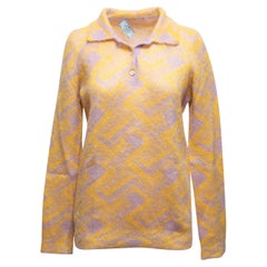 Yellow & Lilac Prada 2021 Mohair Sweater Size IT 44