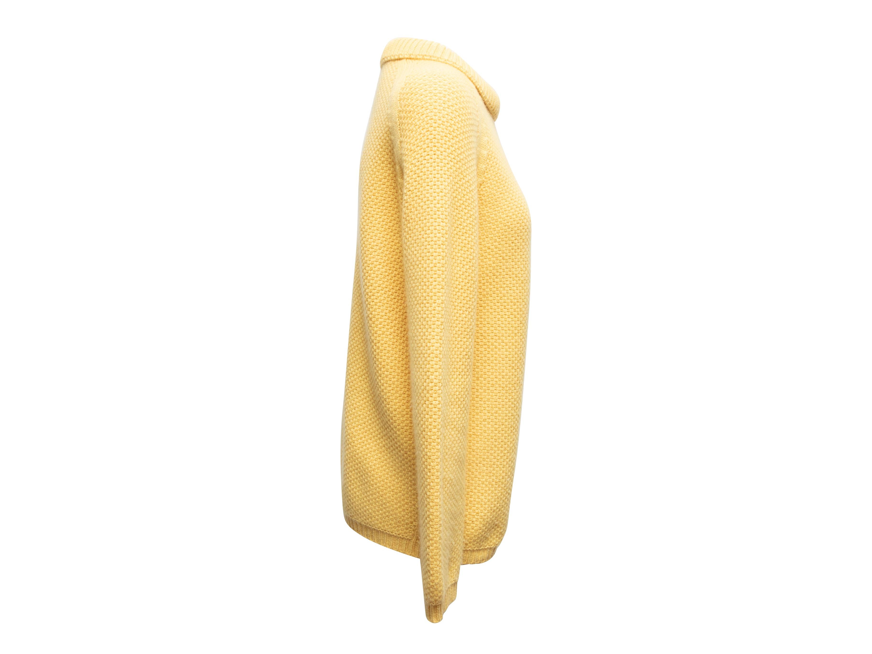 Giallo Maglione giallo Loro Piana Baby Cashmere a collo alto taglia US S in vendita