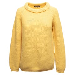 Yellow Loro Piana Baby Cashmere Roll Neck Sweater Size US S