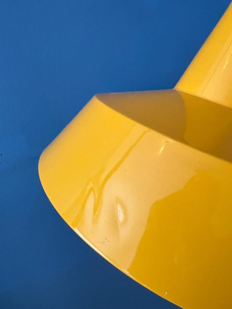 20th Century Yellow Louis Poulsen Arbejdspendel Style Industrial Pendant Lamp, 1970s