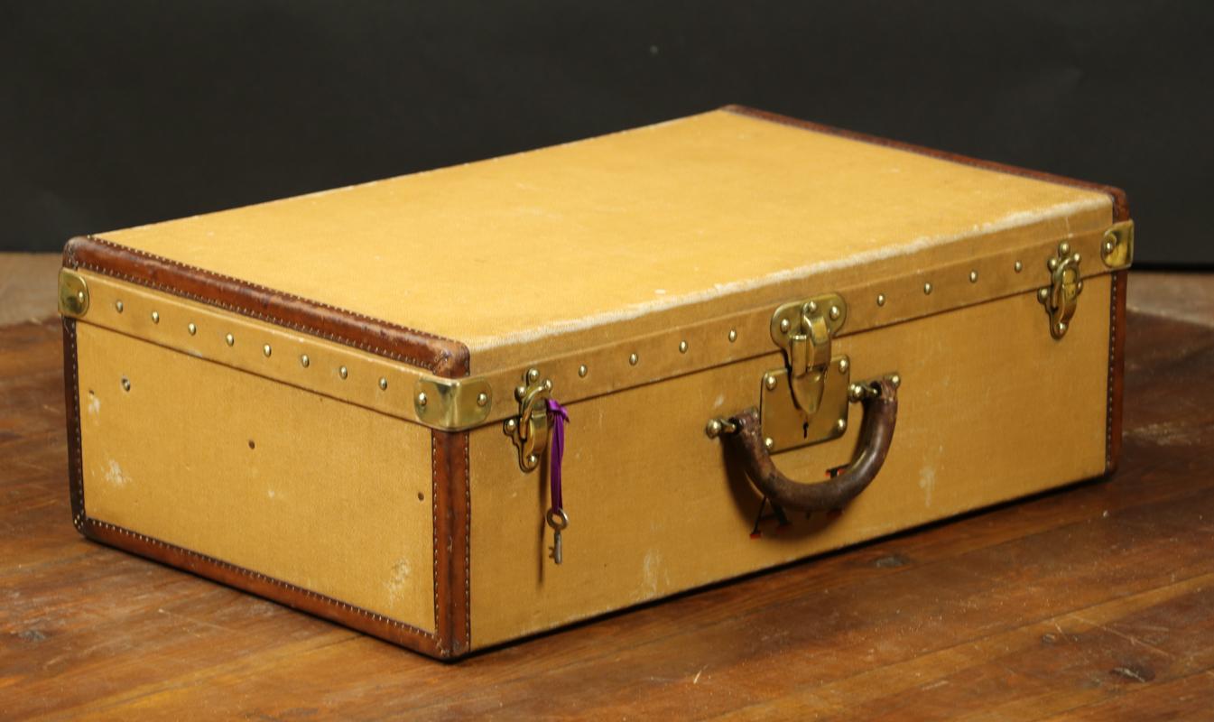 French Yellow Louis Vuitton Suitcase