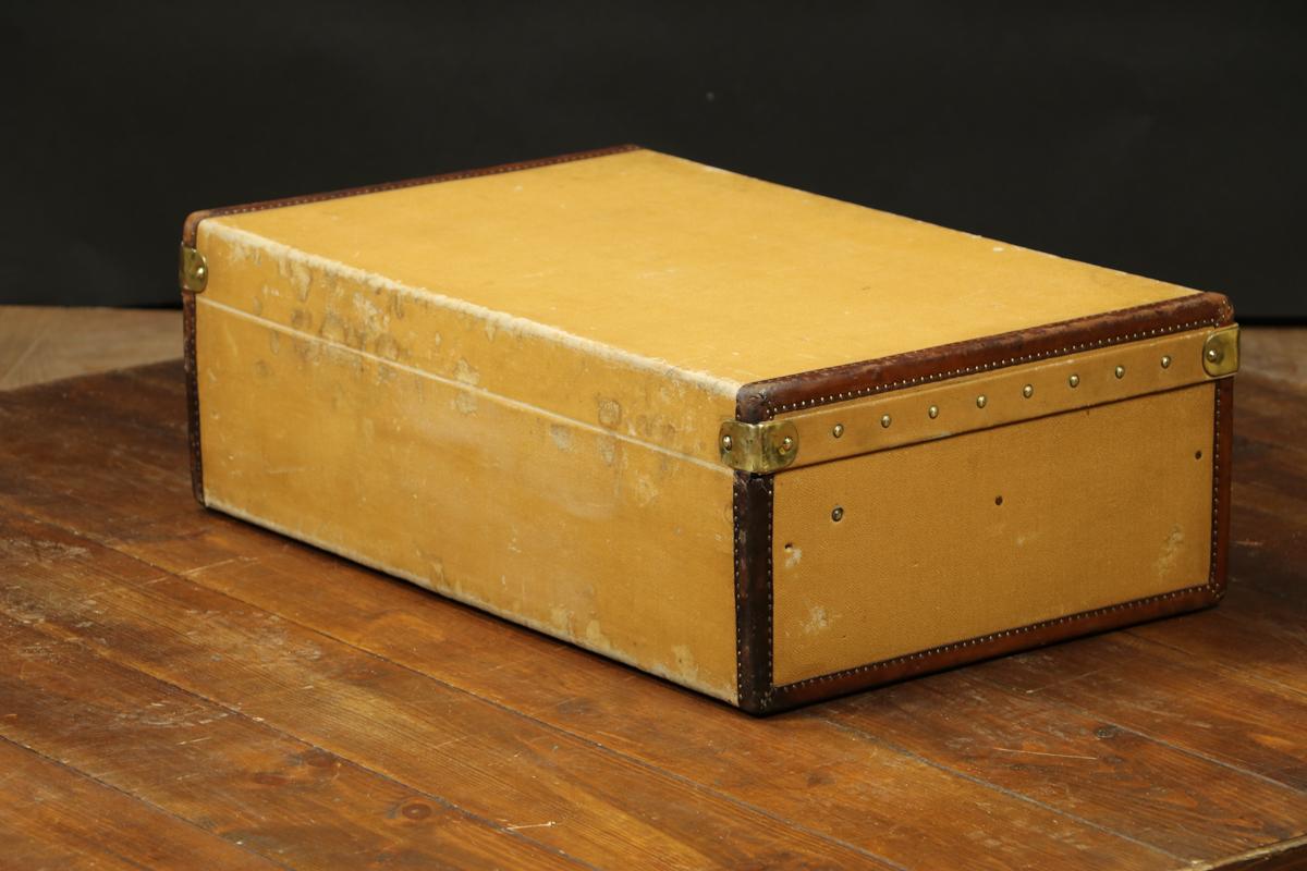 Early 20th Century Yellow Louis Vuitton Suitcase