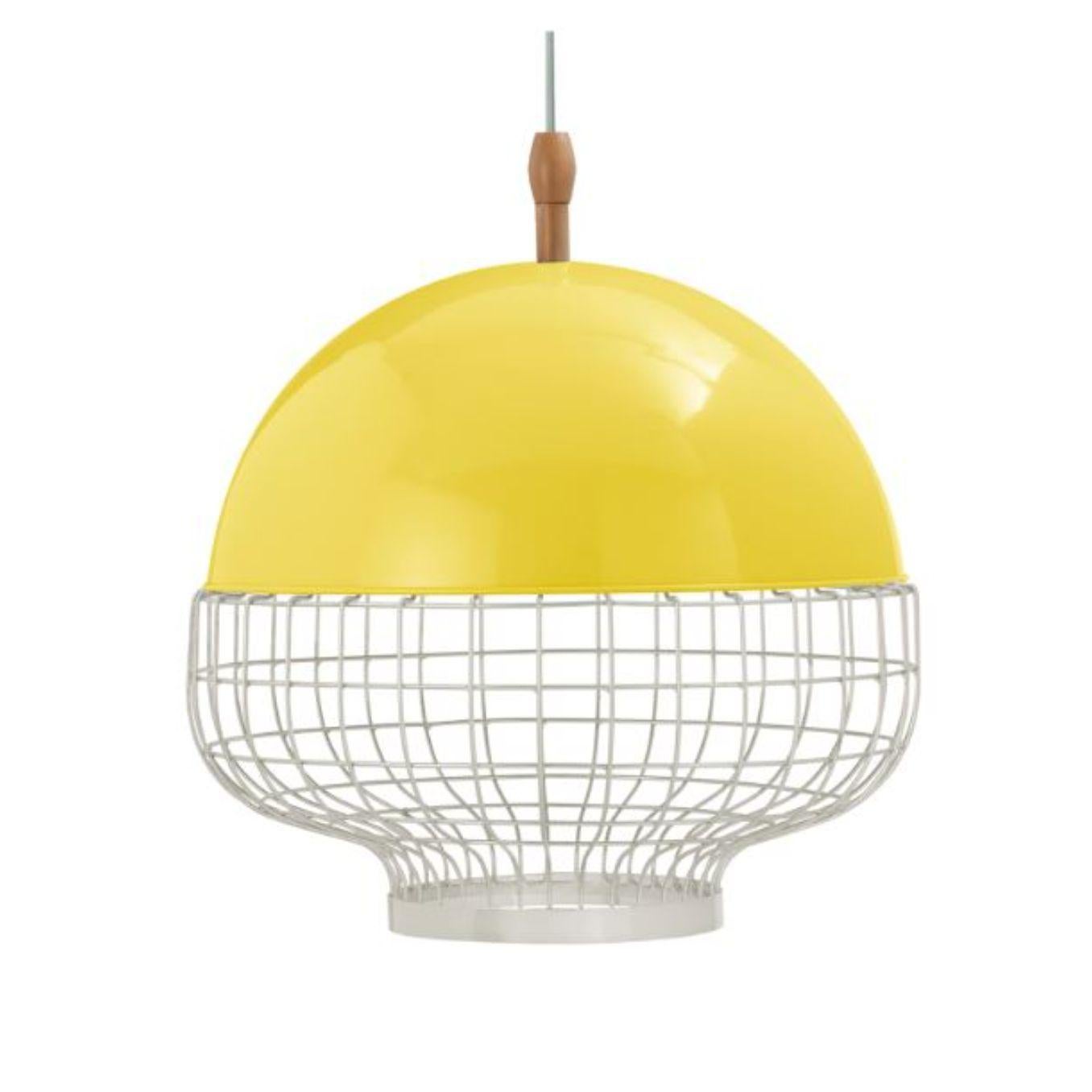 Yellow Magnolia I suspension lamp by Dooq.
Dimensions: W 65 x D 65 x H 57 cm.
Materials: lacquered metal, polished or brushed metal.
Also available in different colours and materials.

Information:
230V/50Hz
E27/1x20W
