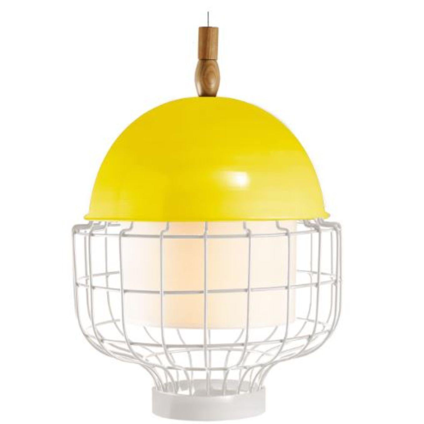 Yellow magnolia III suspension lamp by Dooq.
Dimensions: W 31 x D 31 x H 42 cm.
Materials: lacquered metal, polished or brushed metal.
abat-jour: cotton
Also available in different colours and materials.

Information:
230V/50Hz
E27/1x15W