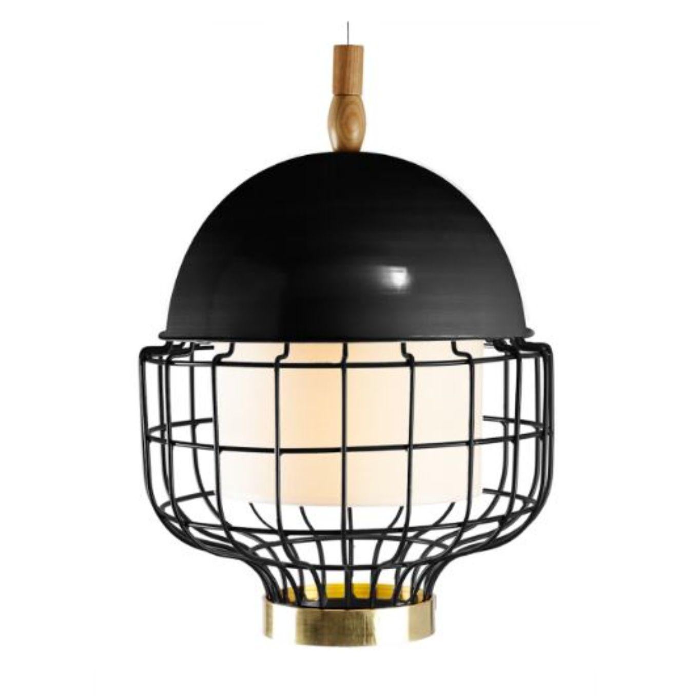 Modern Yellow Magnolia III Suspension Lamp by Dooq For Sale