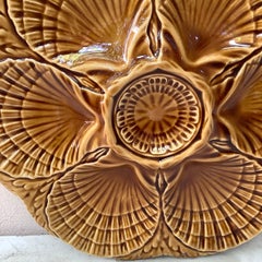 Majolica Oyster Plate Sarreguemines Circa 1950