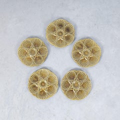 Yellow Majolica Oyster Plates Sarreguemines, Circa 1930