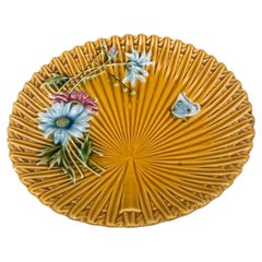 Yellow Majolica Wheat & Butterfly Plate Villeroy Boch