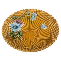 Yellow Majolica Wheat & Butterfly Plate Villeroy Boch