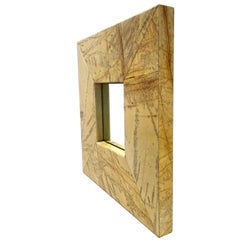 Specchio in marmo giallo Design quadrato Stile contemporaneo Joaquín Moll Meddel Spagna