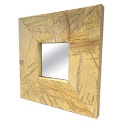 Specchio in marmo giallo Design quadrato Stile contemporaneo Joaquín Moll Meddel Spagna