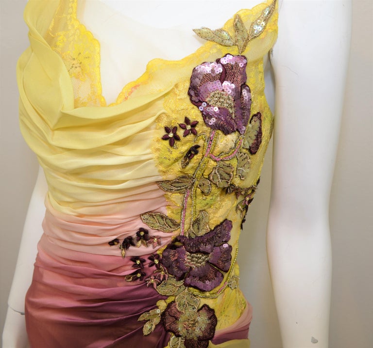 Simple Long Chiffon Dress with Lace Decor Vintage Mauve Plus Size
